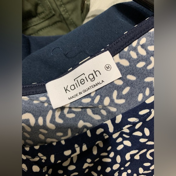 Navy Blue wrap style dress. - Picture 2 of 2